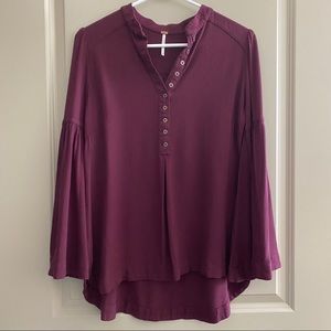 Free People Easy Girl Bell Sleeve Top